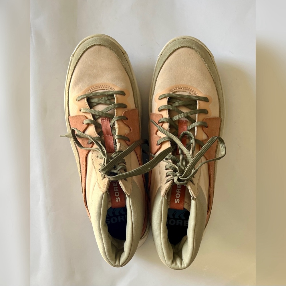 Sorel Ona 503 Colorblock Pink and Green High Top Sneakers US Women’s 9 Nova Sand